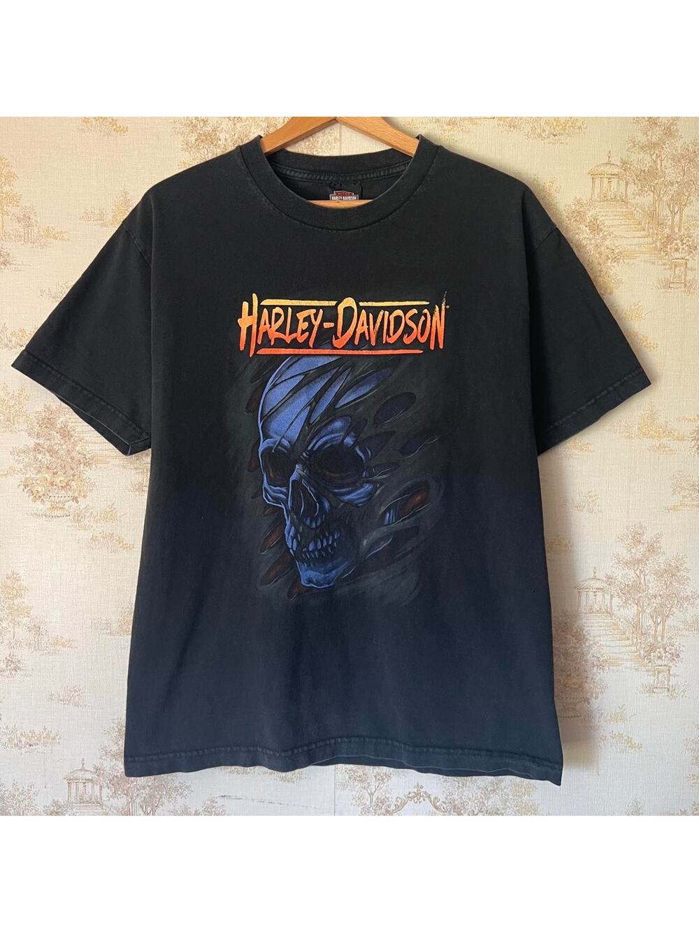 Harley Davidson Orlando Florida Skull Graphic Tee | Faded Black | Size M